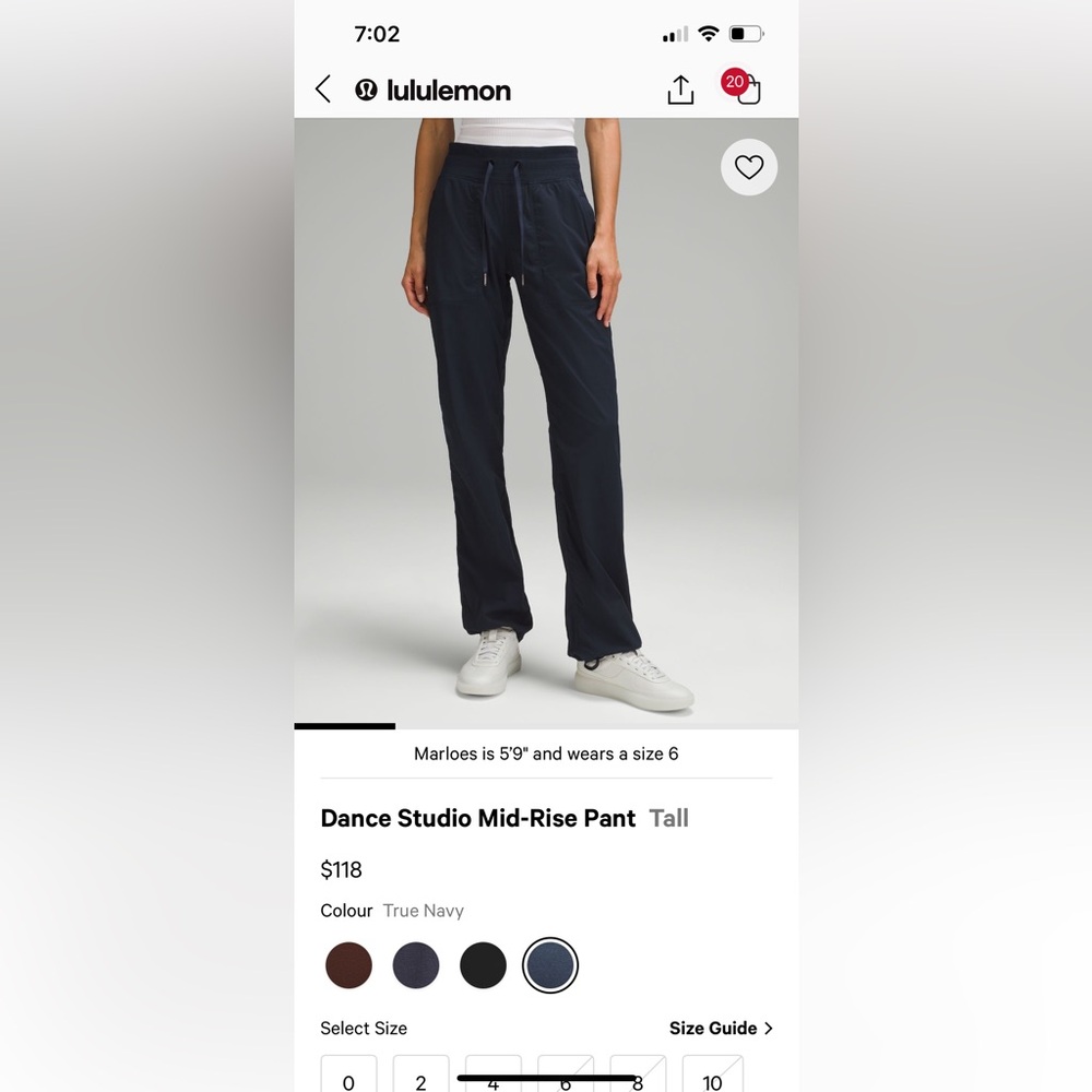 Lululemon Lipgloss Dance Studio Mid-Rise Pants